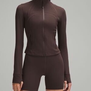 Lululemon defined nulu jacket. Size 10. Color expresso. Gently worn.